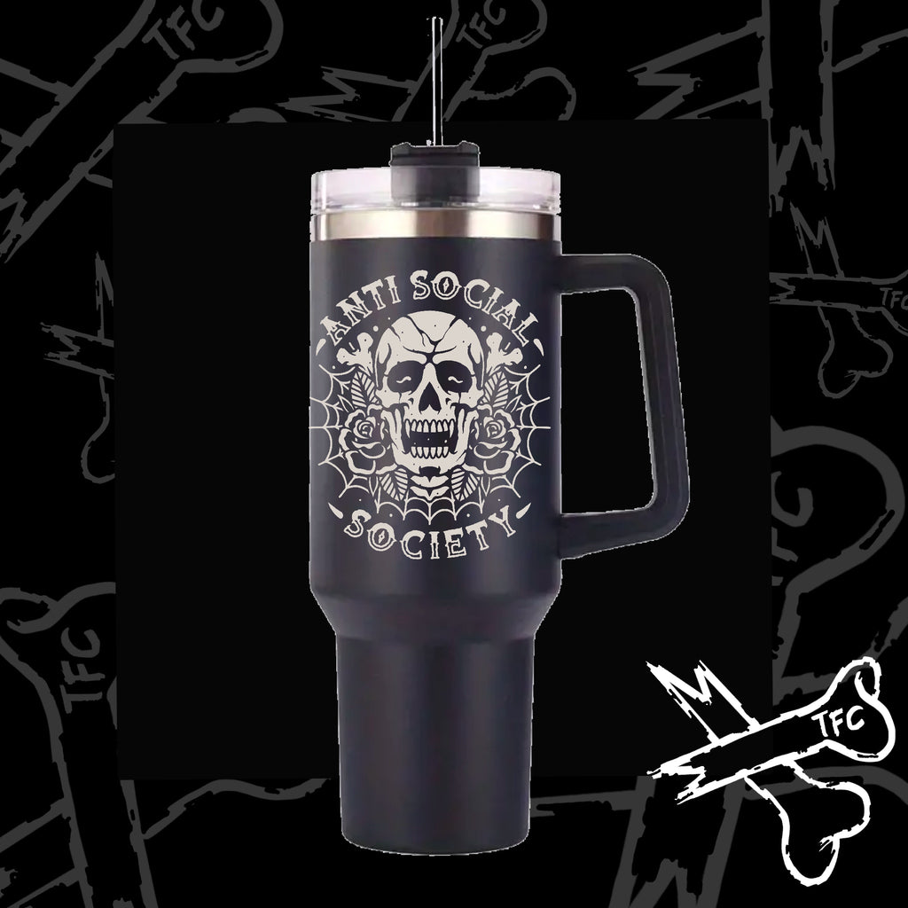Black- Anti Social Society 40oz Drinking Cup