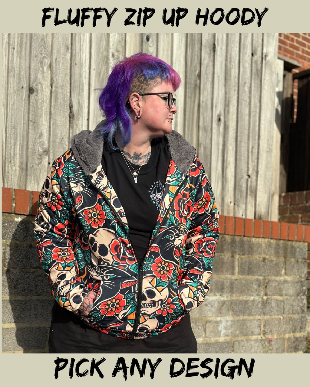 Fluffy Lined Zipup Hoody