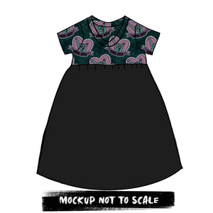 Adults Smock Dress - Black skirt