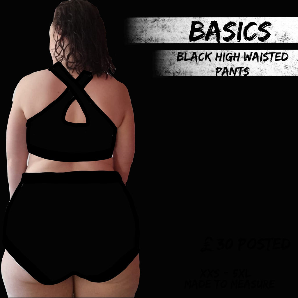 Basics Black - Adults high waisted  pants