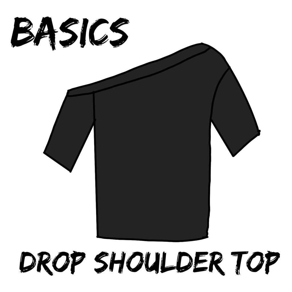 Basics Black - Adults drop shoulder Tshirt